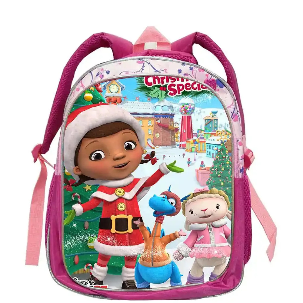 sac à dos d'école doc mcstuffins pour garçons et filles, 12 pouces, sac à dos pour élèves de maternelle, sac à dos à la mode pour étudiants, mochila