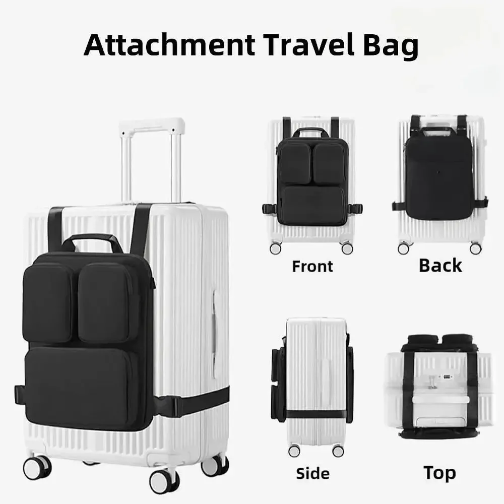 sac de voyage suspendu à bretelles réglables, extensible, amovible, pour valise, sac à main supplémentaire multifonctionnel avec poignée en pu
