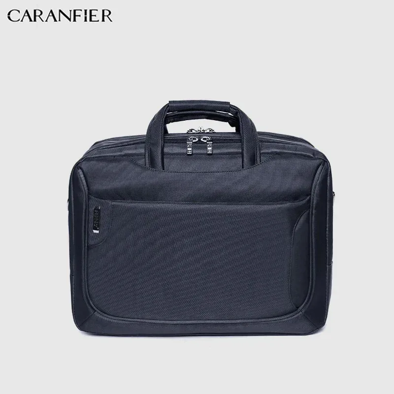 caranfier hommes porte-documents affaires sac de messager en nylon grande capacité multi-fonction 14 pouces ordinateur portable sacs à main à bandoulière
