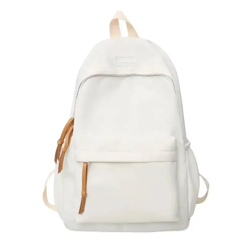 sac à dos simple de couleur unie, nouvelle mode, version coréenne, style ins pour collégiens et lycéens, 2025