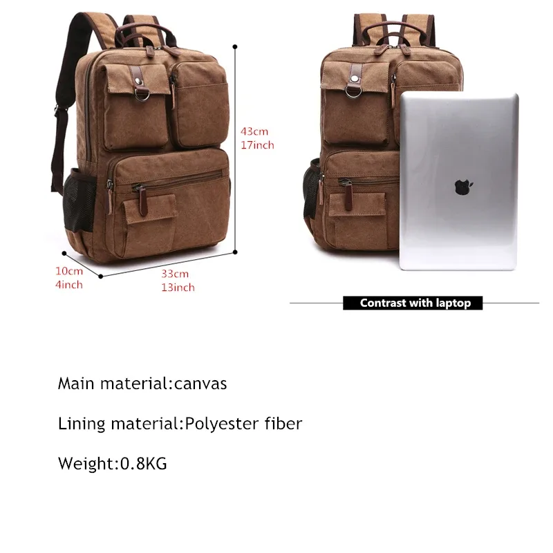 hommes sac à dos pour ordinateur portable sac à dos toile sac d'école sacs à dos de voyage pour adolescent mâle sac à dos ordinateur sac à dos sacs ordinateur sac