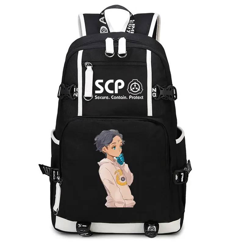 scp-sac à dos avec usb pour étudiants, cartable de voyage