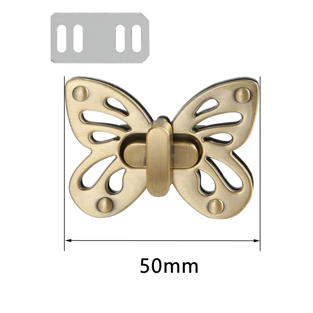 sac papillon en métal pour femmes, fermoir à verrouillage torsadé, sac artisanal en cuir, sac à main, sac à bandoulière, accessoires de quincaillerie de bricolage