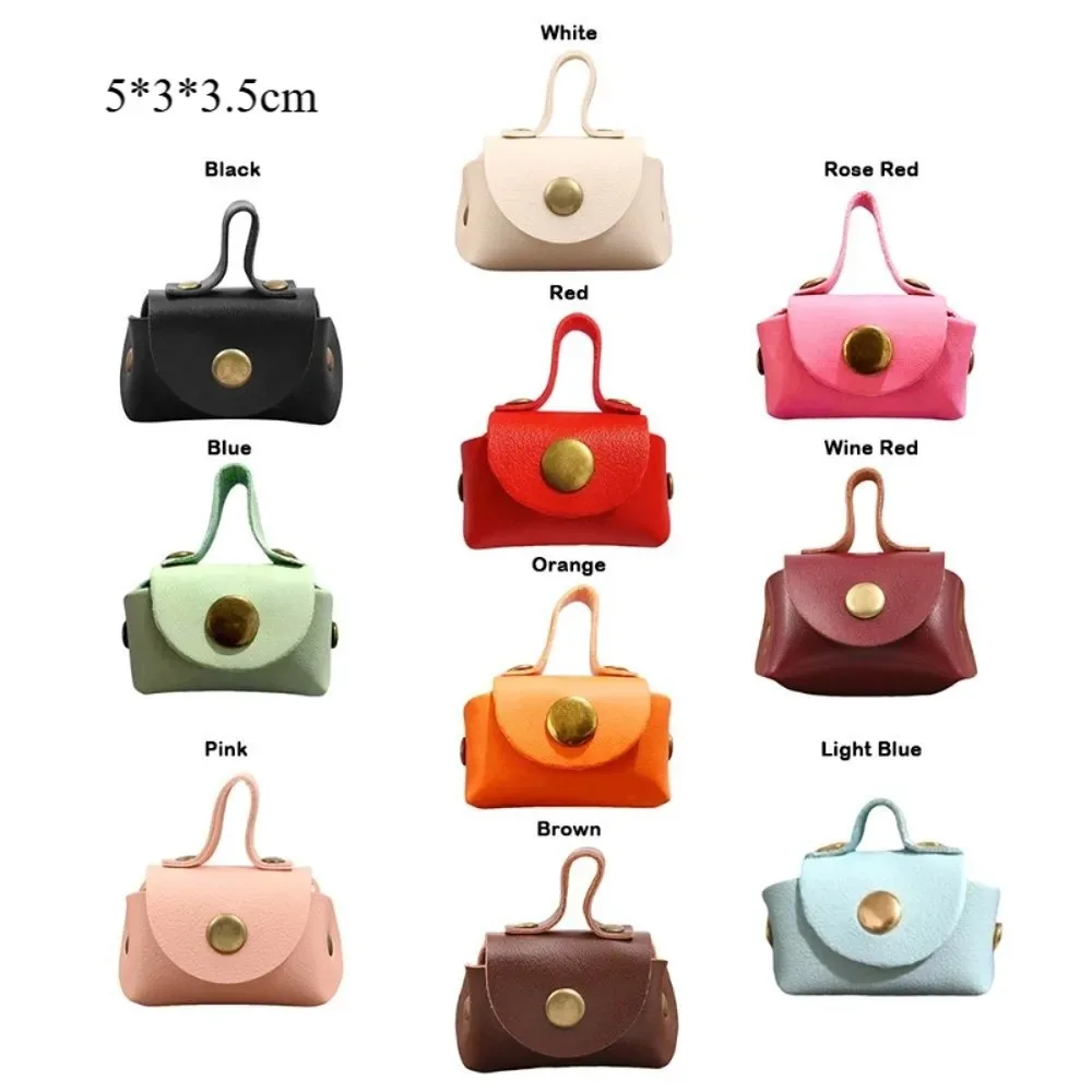 porte-monnaie en cuir pu tendance, mini sac de rangement multifonctionnel, petit cadeau décoratif, artisanat diy