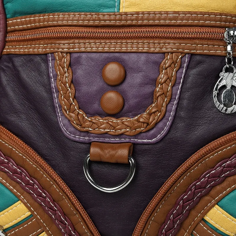 mode épissage lavage cuir sacs à dos femme luxe sac à dos pour femmes grande capacité école sac de voyage dames sacs à bandoulière