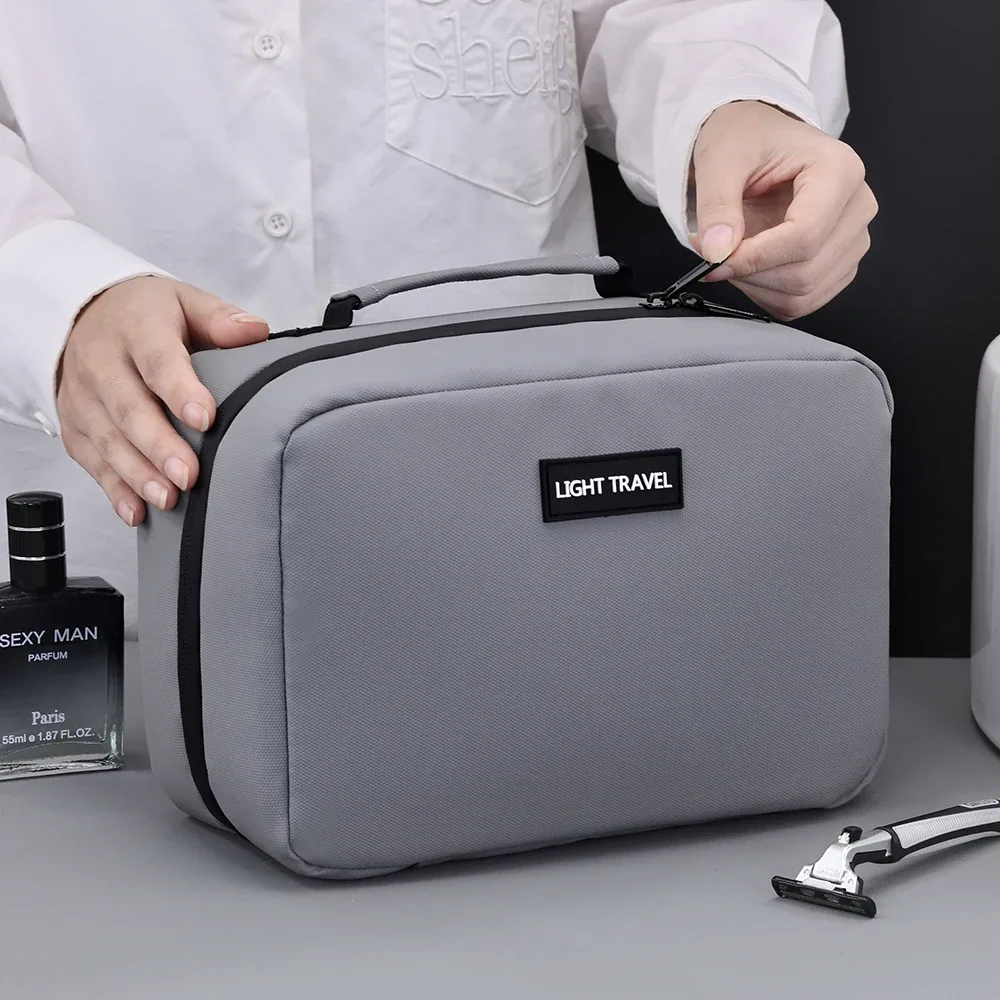 trousse de toilette suspendue imperméable grande capacité, sac de voyage cosmétique pour hommes et femmes, pochette pour articles de toilette et rasage