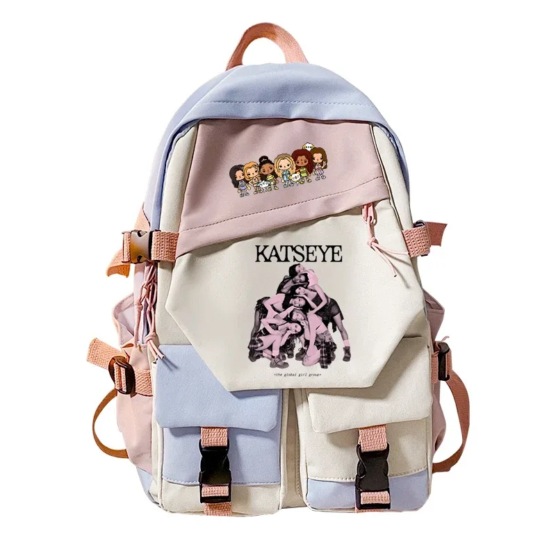 katseye – sac à dos imprimé pour étudiants, sac d'école de grande capacité pour garçons et filles, sac à livres pour femmes, sacs pour ordinateur portable, sac à dos cadeau