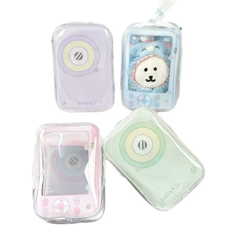 sac de rangement pour poupée en coton, ours auto-déversible, anti-poussière, haute transparence, idéal pour prendre des jouets, organisateur de jouets en peluche en plein air