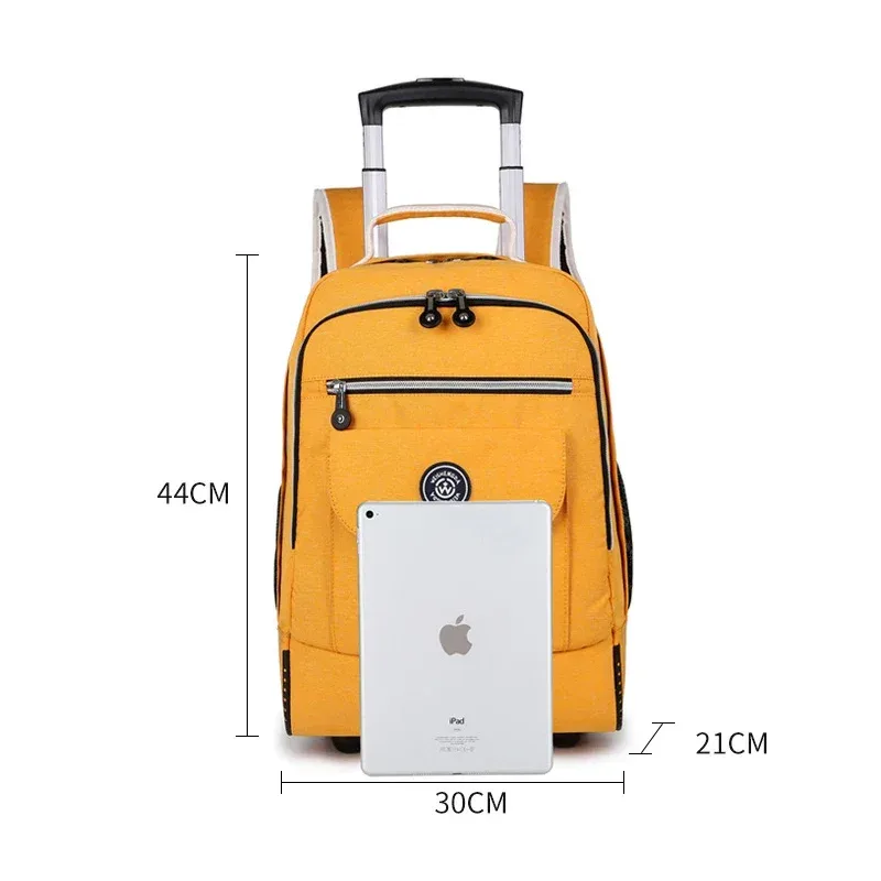mode chariot bagages sac à dos avec roues voyage grande capacité chariot sacs bagages roulants ordinateur portable d'affaires sac d'école