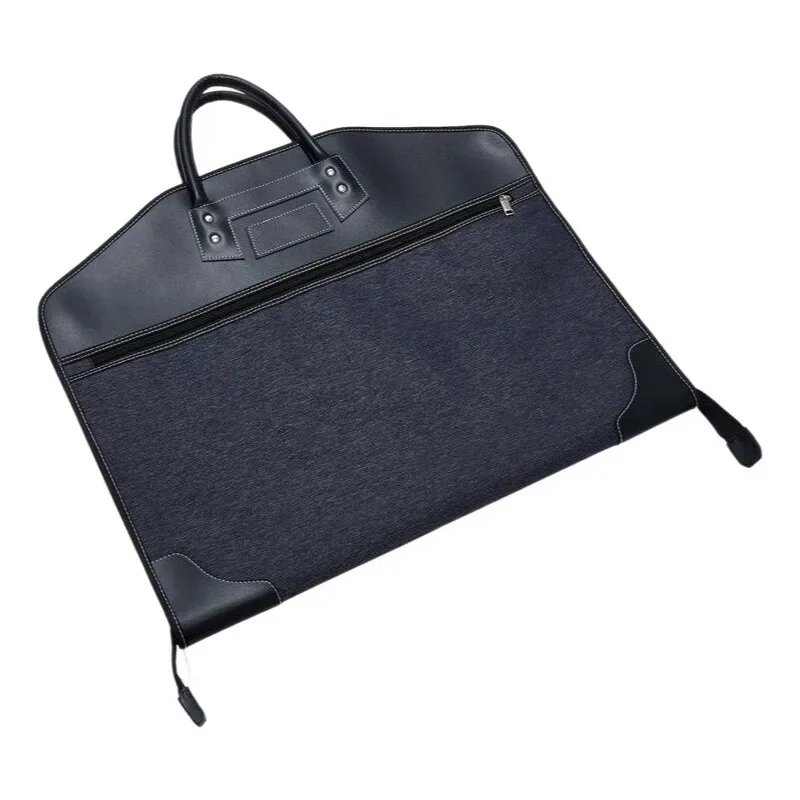 sac à vêtements de costume en cuir pour voyage, housse étanche et anti-poussière, porte-costume d'affaires léger et pliable pour les voyages aériens