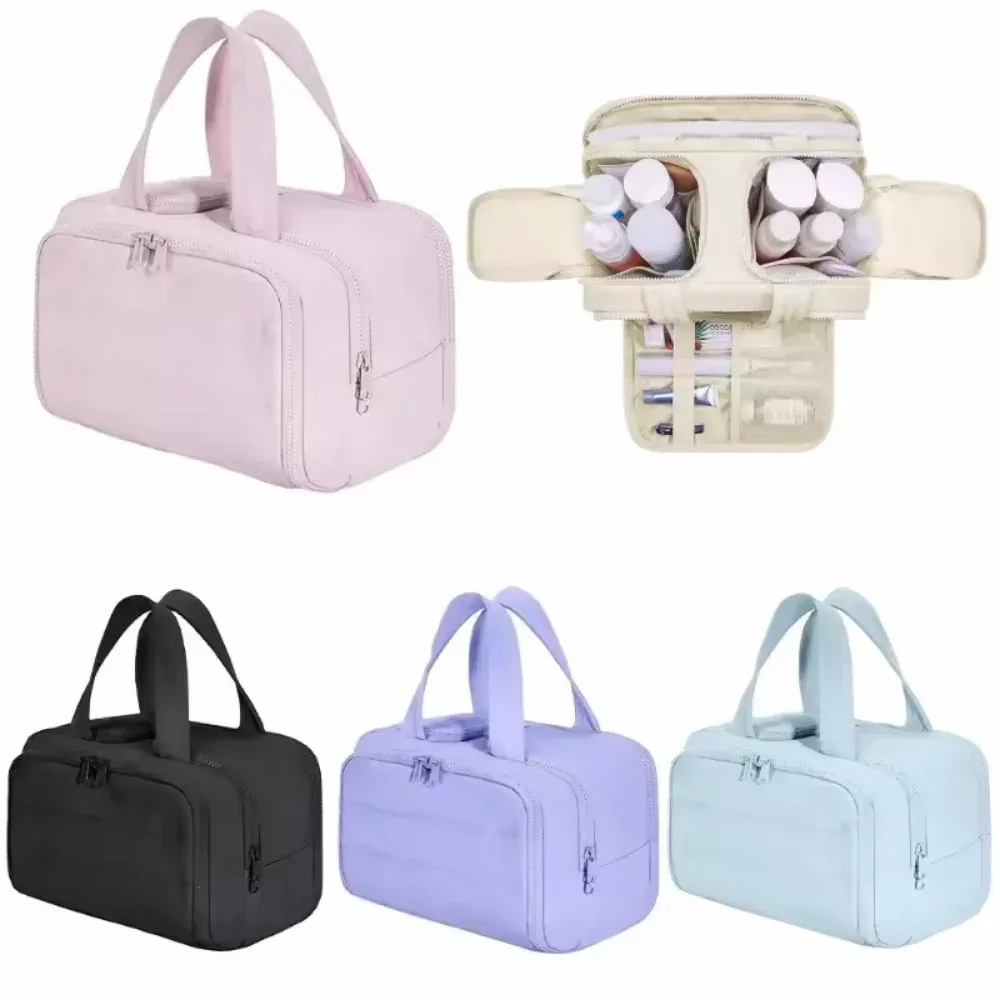 sac de toilette multi-poches pour femme, sac de voyage, sac de toilette de salle de bain, pochette de maquillage, organiseur de produits de toilette imperméable