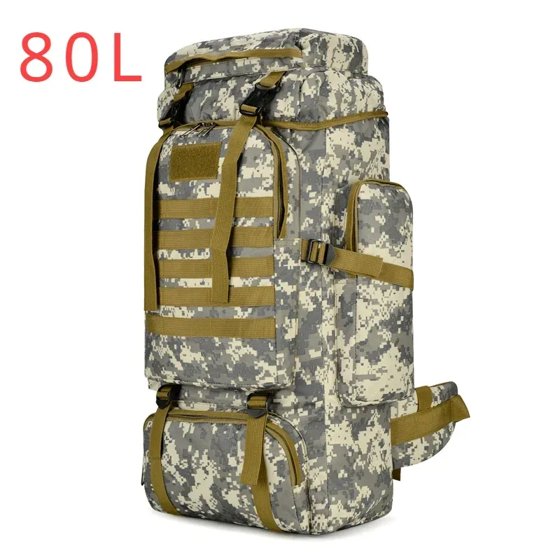 80l/100l sac d'alpinisme sac d'escalade sacs à dos tactiques grand sac à dos en plein air randonnée camping sacs de voyage