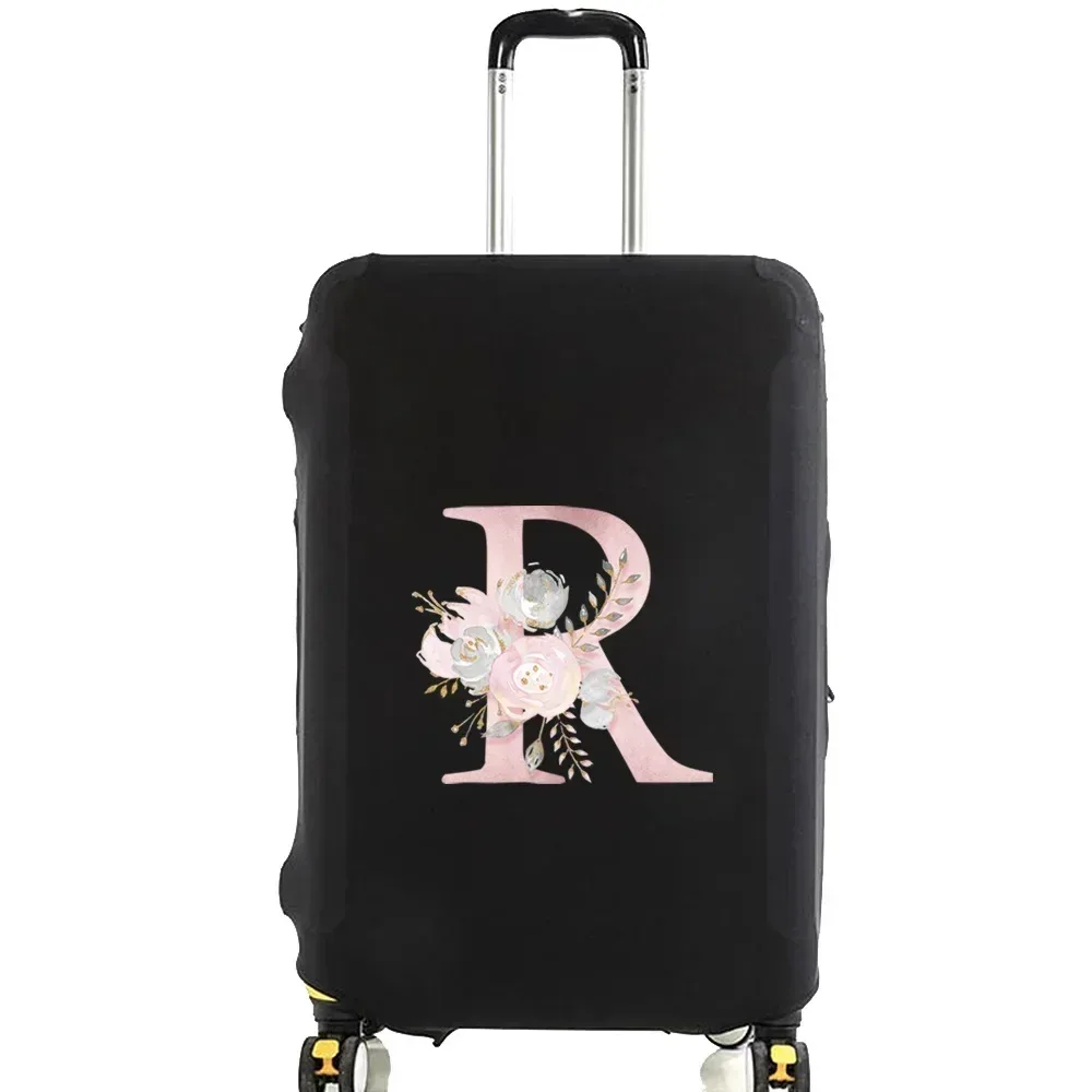 housse de protection élastique épaisse pour bagages, housse anti-poussière, anti-rayures, housse de valise, combinaison à fermeture éclair pour sac de 18 à 32 pouces, série fleur rose