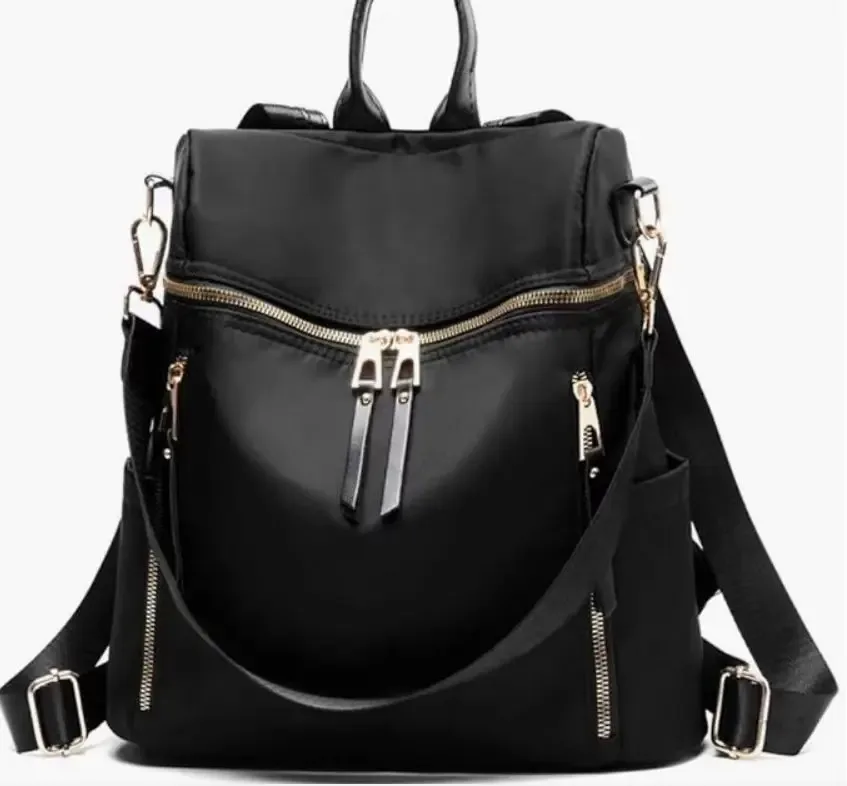 sac à dos vintage à carreaux antivol 3 en 1, sac à bandoulière convertible, sac à main en nylon résistant à l'eau pour femmes, pour les trajets quotidiens