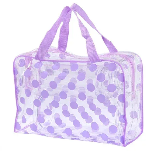 sac à cosmétiques mode dot femmes voyage transparent pvc imperméable neceser sacs de maquillage pochette de maquillage lavage trousse de toilette fourre-tout étui