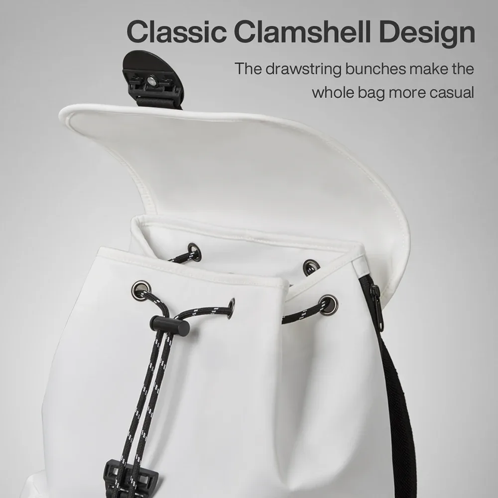 mixi 16 ''sac à dos pour ordinateur portable femmes hommes imperméable léger décontracté week-end sacs de voyage étudiants sac à dos 17 pouces blanc