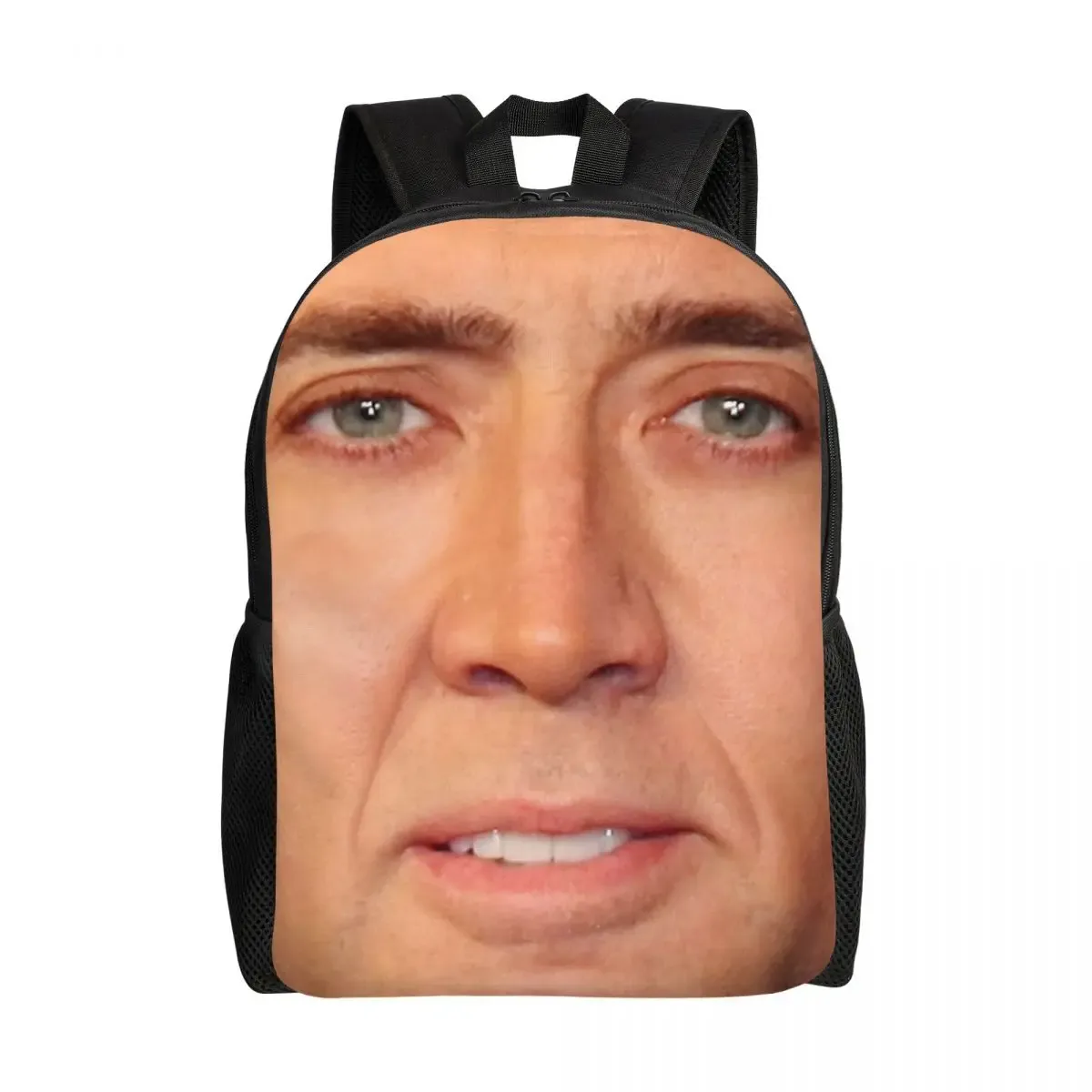 sac à dos personnalisé pour ordinateur portable nicolas cage meme, sac à livres de base pour femmes et hommes, sacs amusants pour étudiants