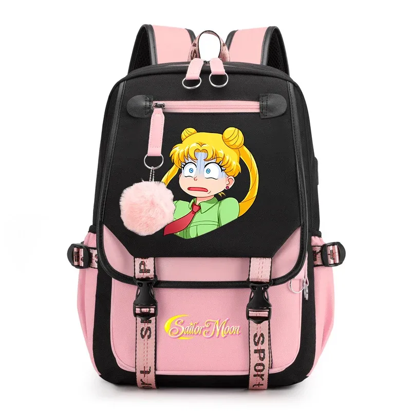 sac à dos décontracté sailor moon pour adolescentes, sac à dos scolaire pour étudiantes