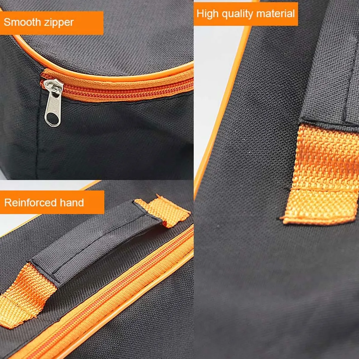 sac à outils avec fermeture éclair et poignée, sac de rangement portable en tissu oxford pour électriciens, outils d'aspirateur de voiture