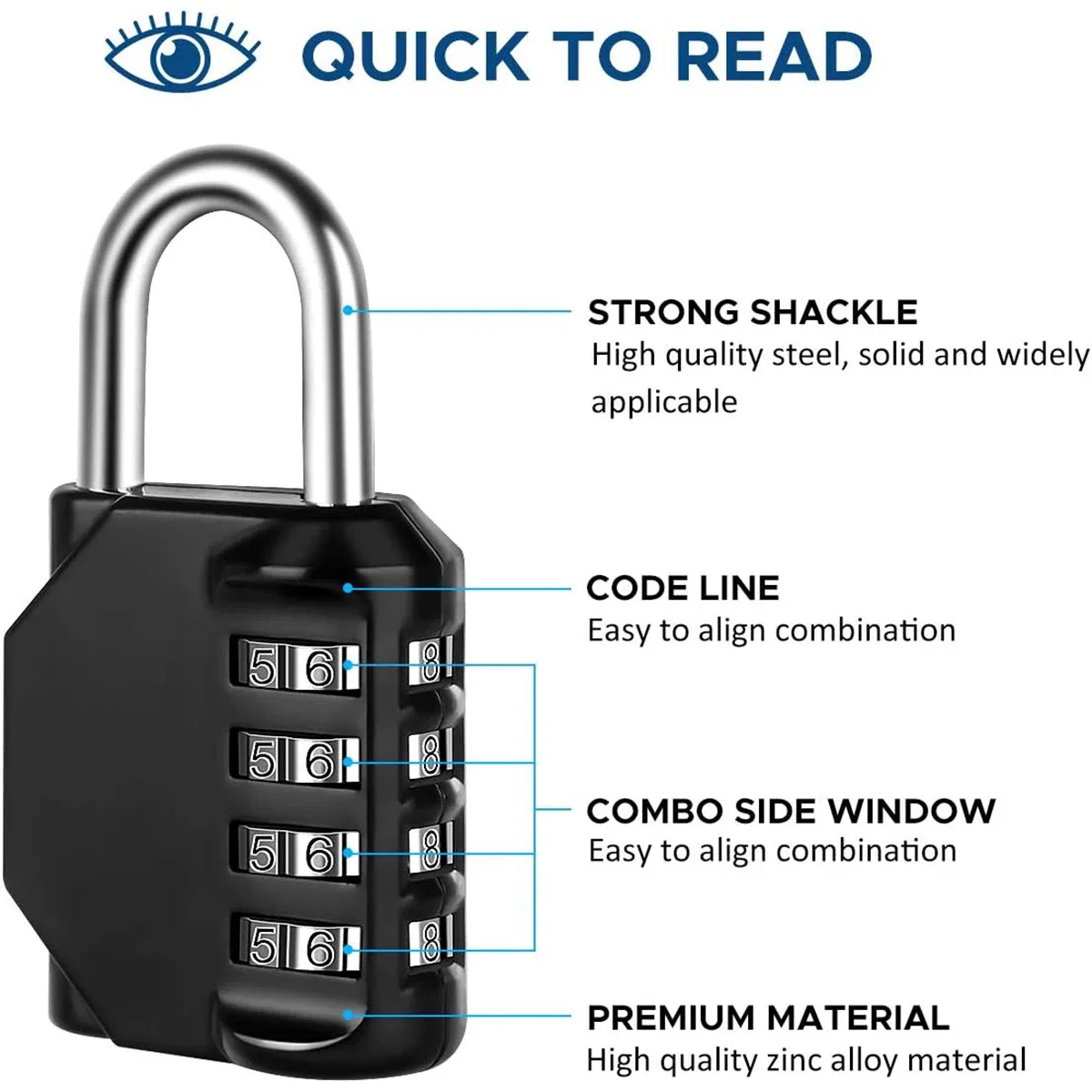 câble de sécurité en acier avec cadenas à combinaison à 4 chiffres, 1 ensemble de cadenas de voyage, câble de sécurité gainé de 1 m à double boucle pour bagages us234
