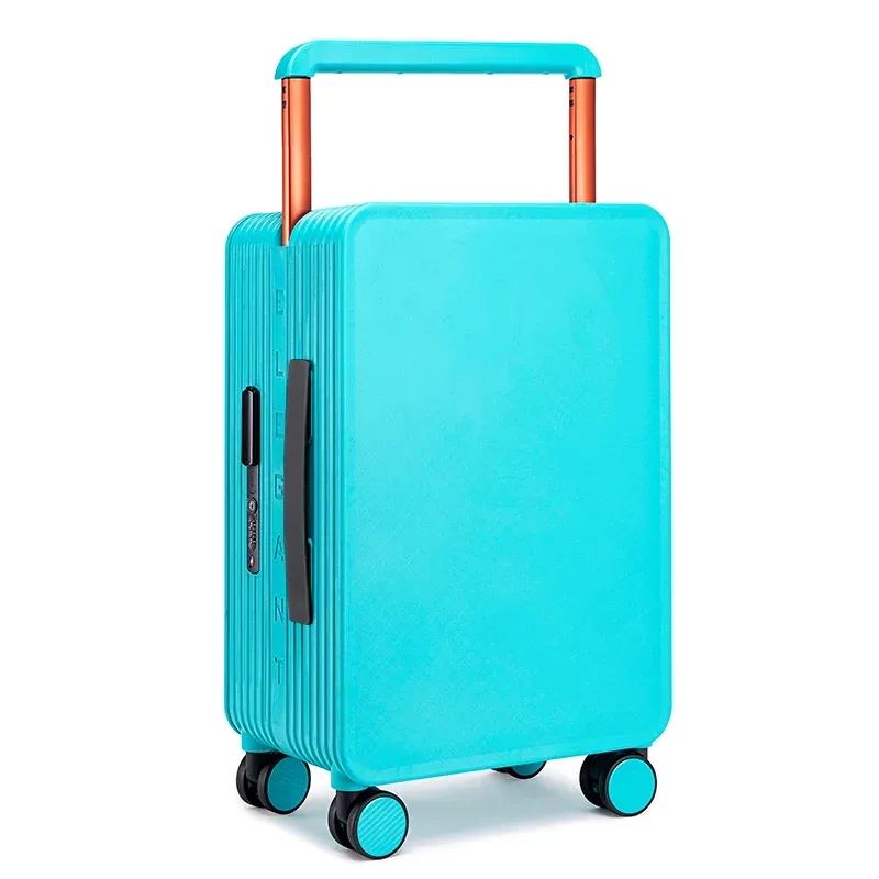 tsa blolock-valise à roulettes avec poignée large, bagage à main de luxe, cabine, barre nervurée, haute qualité, 20 en effet