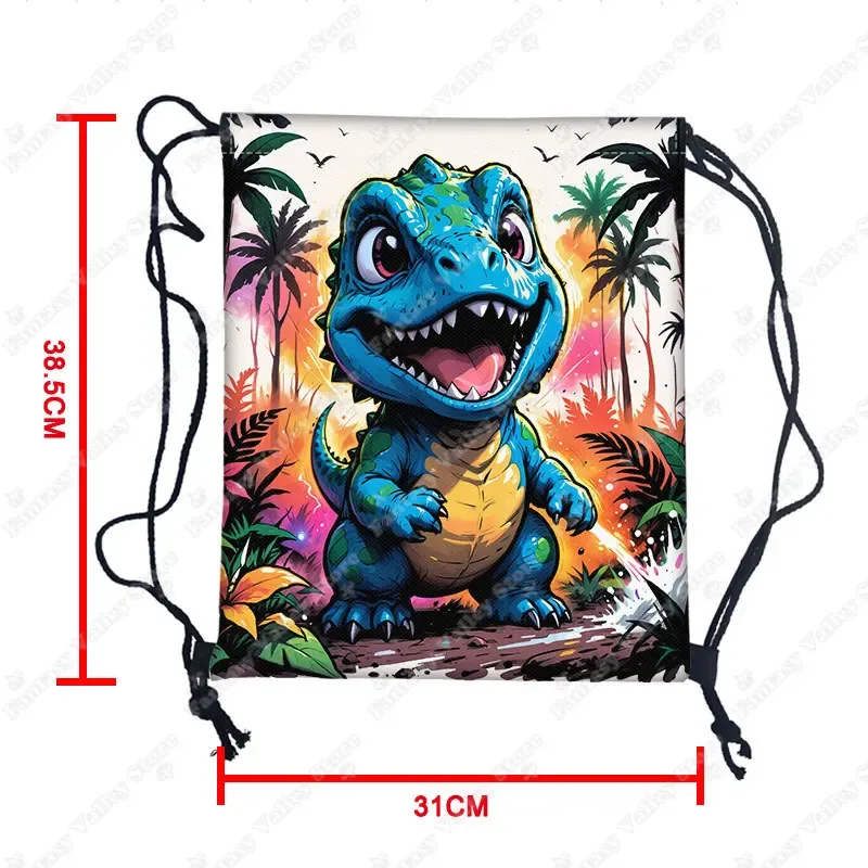 sac à dos de sport imprimé dinosaure pour adolescent, sac de jour, sac à dos, porte-chaussures, proximité, voyage, dessin animé, mignon, cadeau