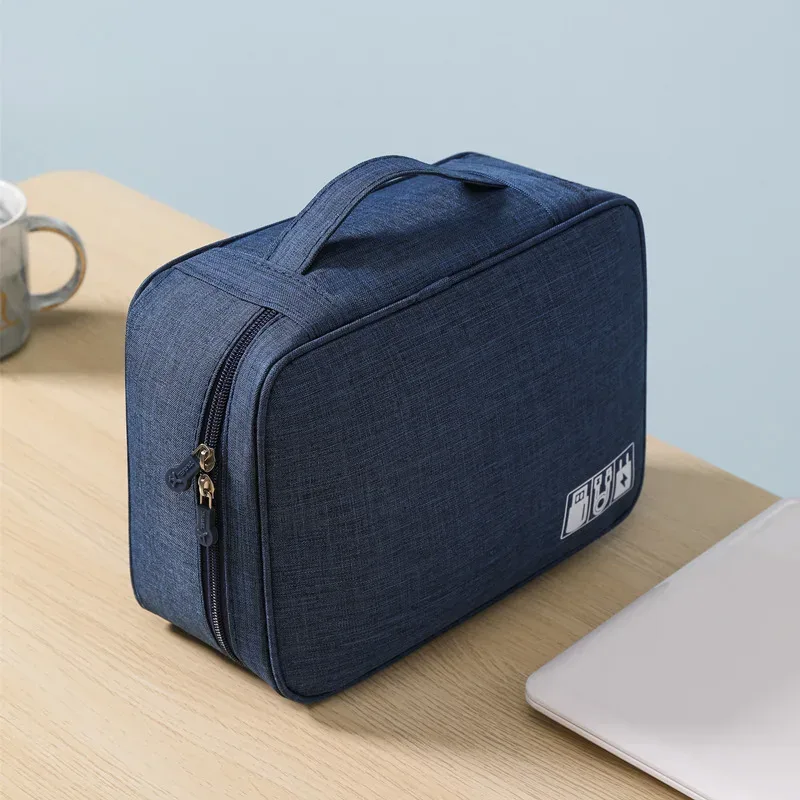 sac de rangement numérique électronique de voyage, écouteurs multifonctionnels de grande capacité, étui de protection pour câble de données, sac anti-poussière de voyage elec