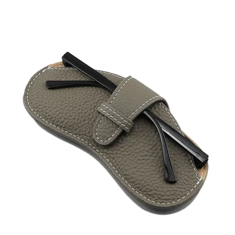étui à lunettes en cuir véritable personnalisé, sac à lunettes portable pour myopie, sac de rangement pour lunettes de soleil, housse de protection simple, mode gratuite