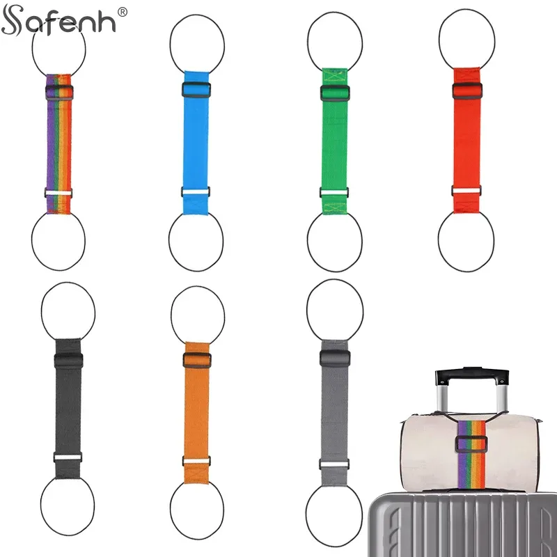 Sangles de connecteur de bagages réglables et solides, multi-usage, nouvelles valises 2026 sangles de voyage arc-en-ciel imperméables