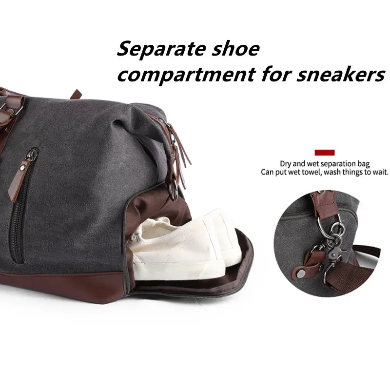 sac à main en toile rétro pour hommes, sac à bagages, sac à dos initié, grande capacité, courte distance, tendance de la mode