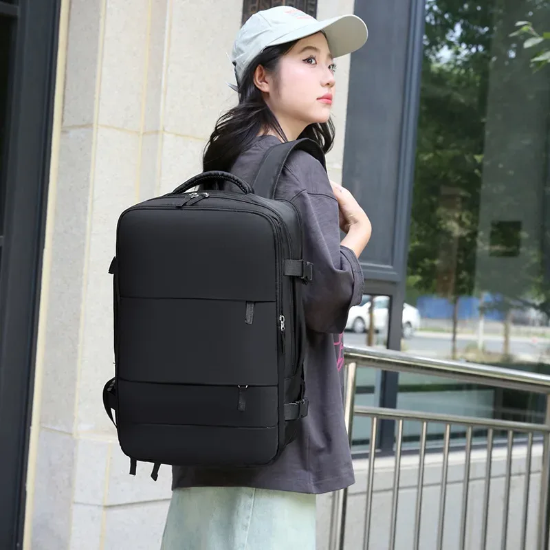 sac à dos de voyage multifonctionnel de grande capacité, sac à dos extensible pour ordinateur portable avec port de chargement, sac à dos d'affaires pour femmes