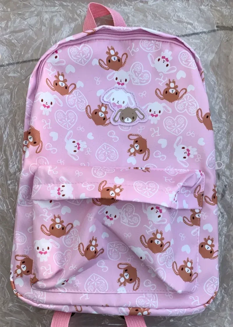 sac à dos sugarbunny cartoon bunny pour filles, sacs d'école kawaii, sac à dos rose, mignon