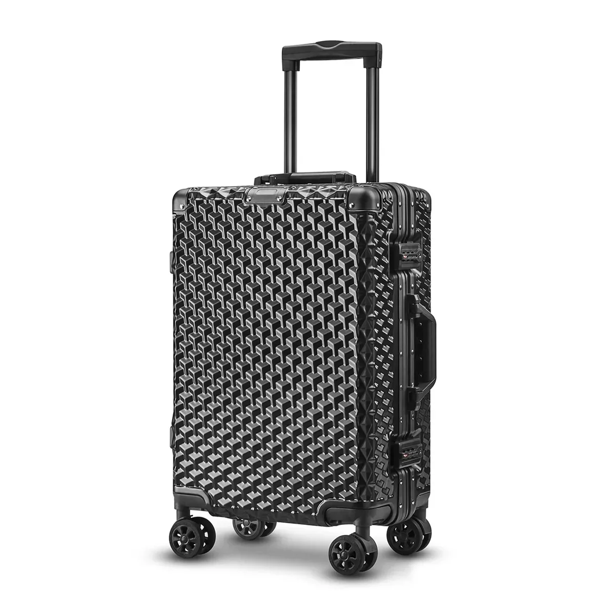 valise de voyage avec boîte à mot de passe, bagage à roulettes universel, cadre en aluminium, cabine de 20 pouces, sac à bagages à roulettes, 24/28 pouces, nouveau