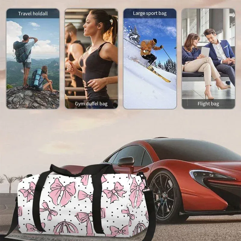 sac de voyage rose papillon grande capacité pour garçons/filles, meilleurs cadeaux, sacs de voyage 2d de dessin animé pour enfants, sac de sport extérieur
