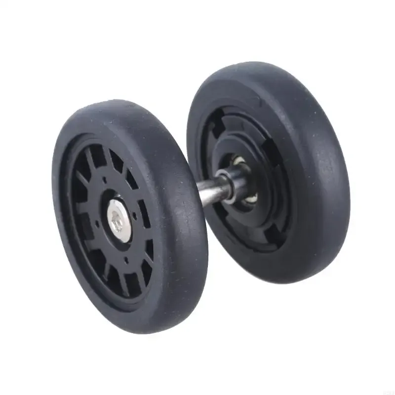 kits de roues de remplacement pour valise, 8 pièces, roulettes en caoutchouc noir de 55mm, roues lisses et silencieuses pour bagages usés, roues spinner