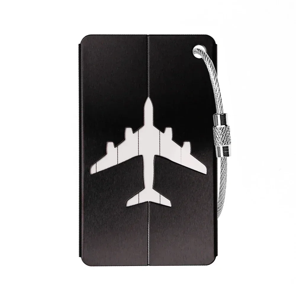 étiquette d'identification de voyage en aluminium de qualité supérieure, 1/10 pièces, durable, identification des bagages, porte-carte de visite, élégant, portable, sac d'étiquette de bagage