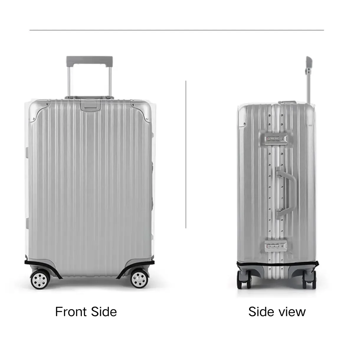 protecteur de housse de bagage transparent épais, housses de bagages en pvc 18 "20" 22 "24" 26 "pour valise étanche à la poussière anti-rayures