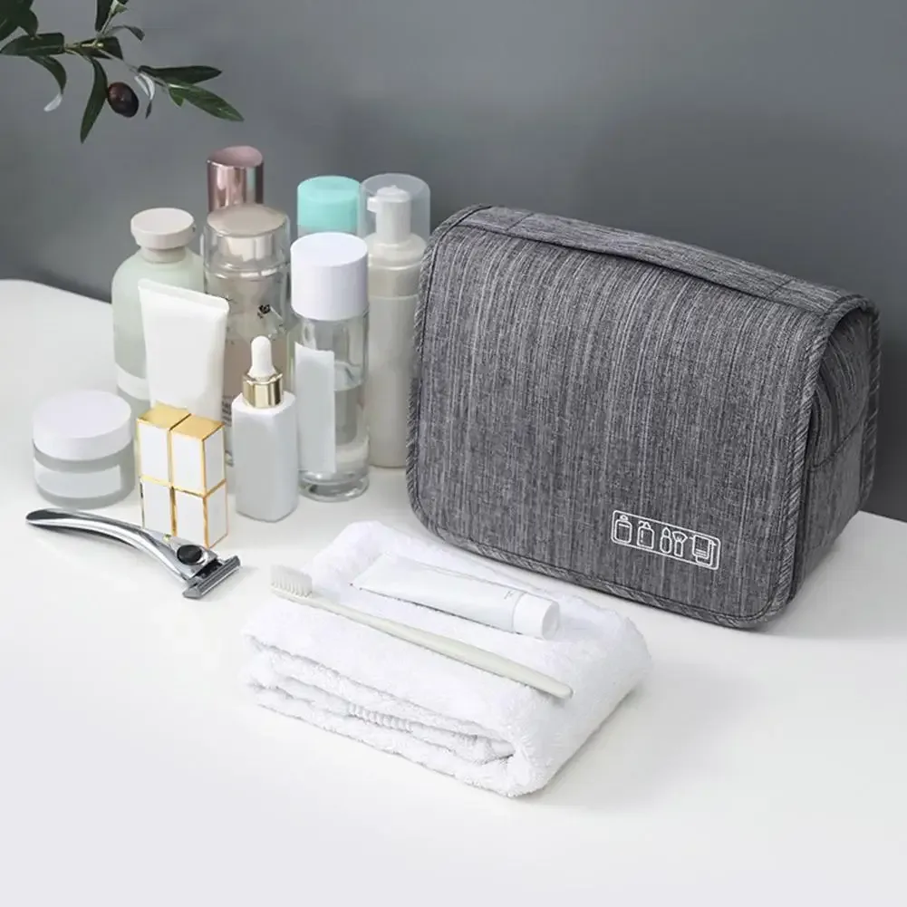 trousse de toilette suspendue en tissu oxford, grande capacité, multi-compartiments, organisateur de maquillage, sac de rangement de voyage