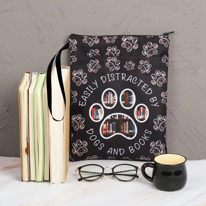sac de rangement pour livre personnalisable, housse de protection portable pour les amateurs de livres, sac de rangement imprimé avec transfert de chaleur...