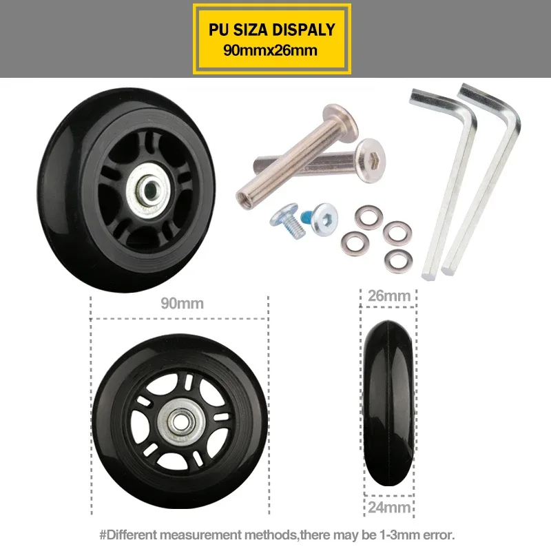 roues de valise 1 paire d'axes de remplacement pour valises roues de rechange de luxe outil de réparation de luxe roulettes