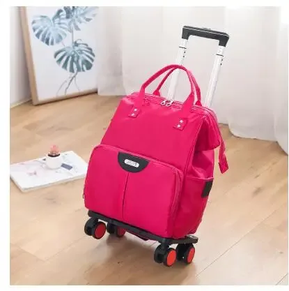 Sac de voyage à roulettes pour femme, Oxford, grande capacité, valise à roulettes, SR
