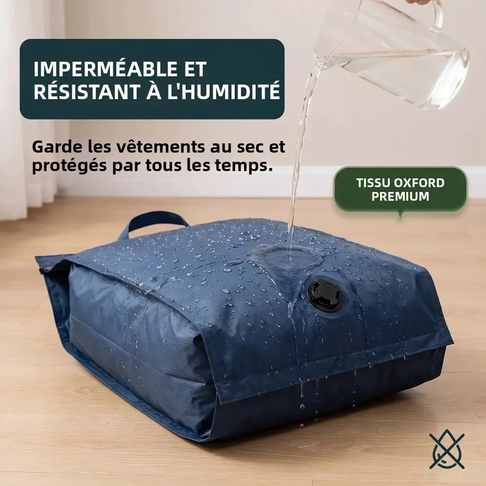 sacs de compression réutilisables pour voyage, sacs de rangement sous vide pour vêtements et valises, sacs gain de place pour les essentiels de voyage et de déménagement