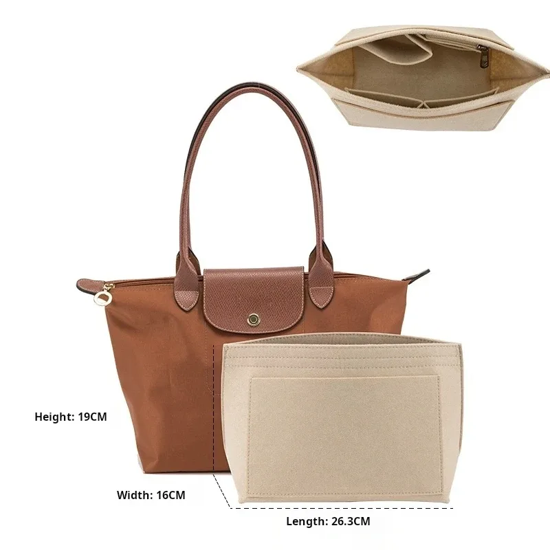 insert organisateur de sac à main pour sacs à main, organisateur de sac en feutre pour fourre-tout et sac à main, compatible avec longchamp