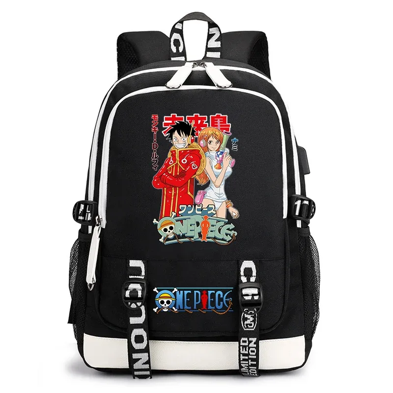 sac à dos d'étudiant imprimé one piece luffy, sac à dos décontracté pour garçons et filles, sac d'école léger, sac à dos de voyage