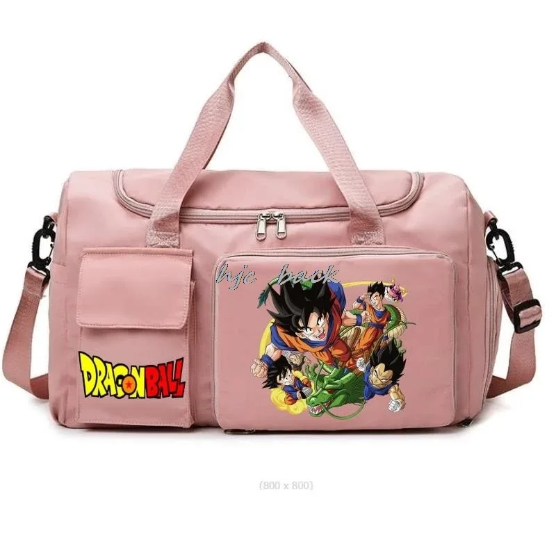 sac de rangement de grande capacité imprimé dragon ball, sac à bandoulière, accessoires de camping, sac de voyage avec séparation sec/humide