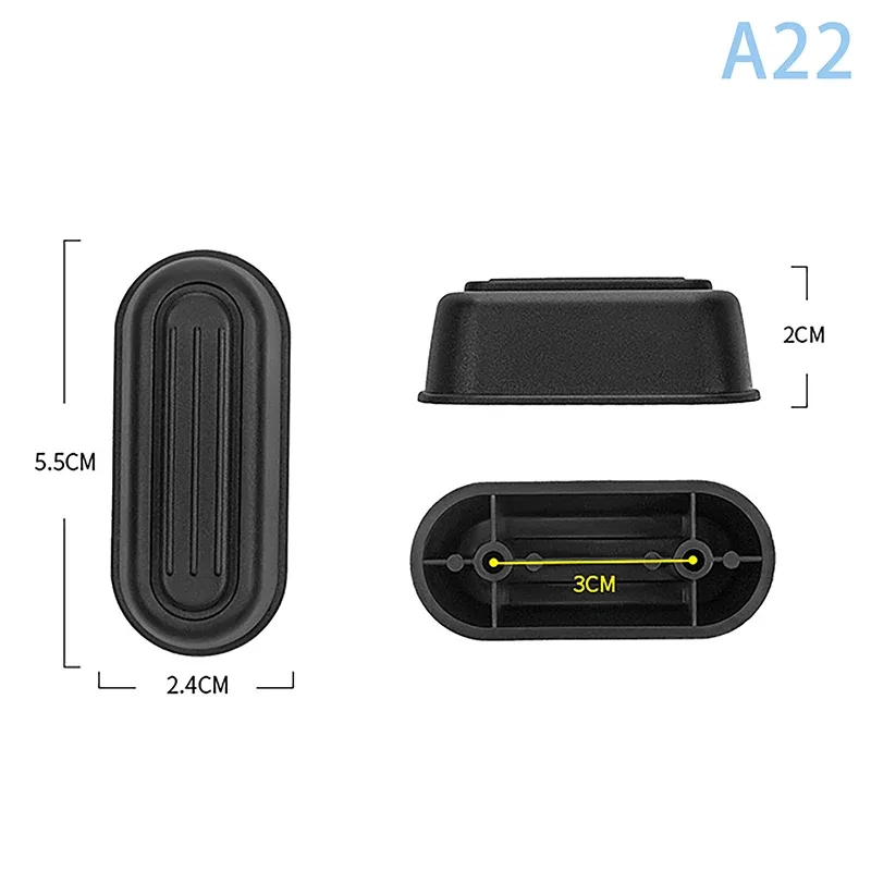 1 pièces noir remplacement en plastique goujon bagages pieds tampons bagages goujon pied pieds tampons pour tous les sacs de valise support de bagages pieds 2025