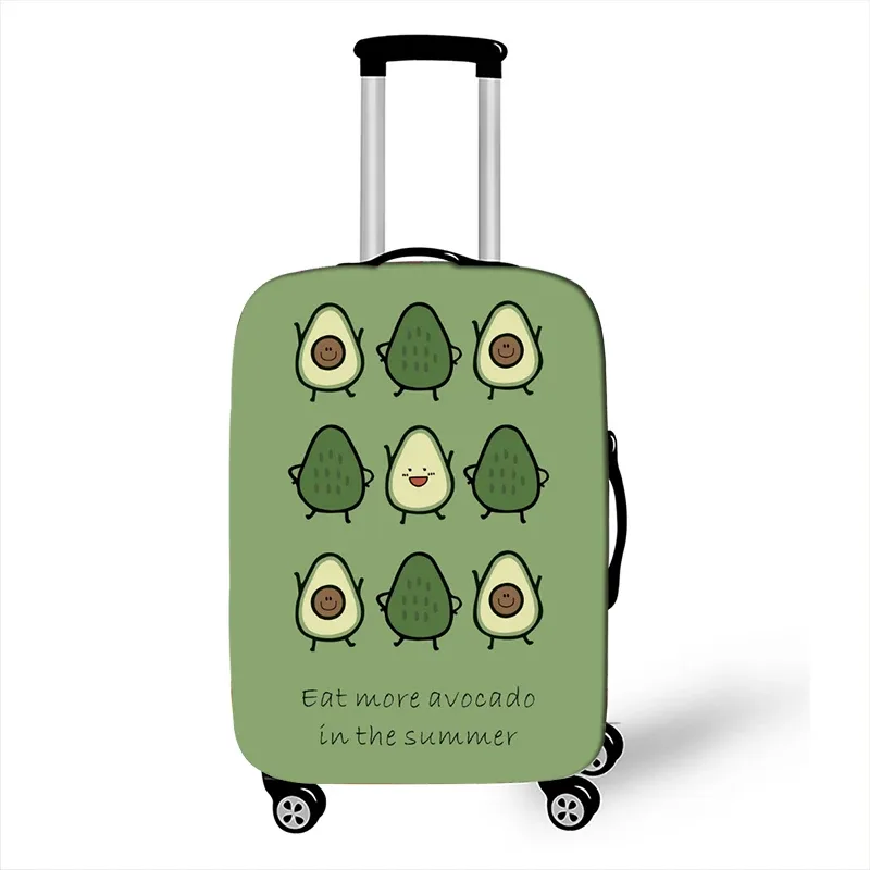 juste de bagage à motif d'avocat de style drôle, étui de protection anti-poussière pour valise logique, mode, 18 "-32"
