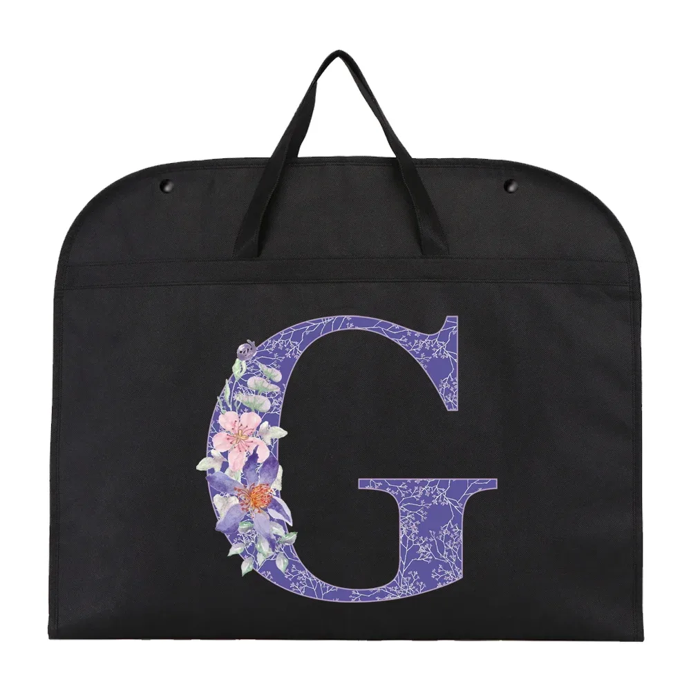vêtements suspendus housse anti-poussière organisateur robe costume manteau sac de rangement violet fleur sacs à vêtements garde-robe suspendus organisateurs de vêtements