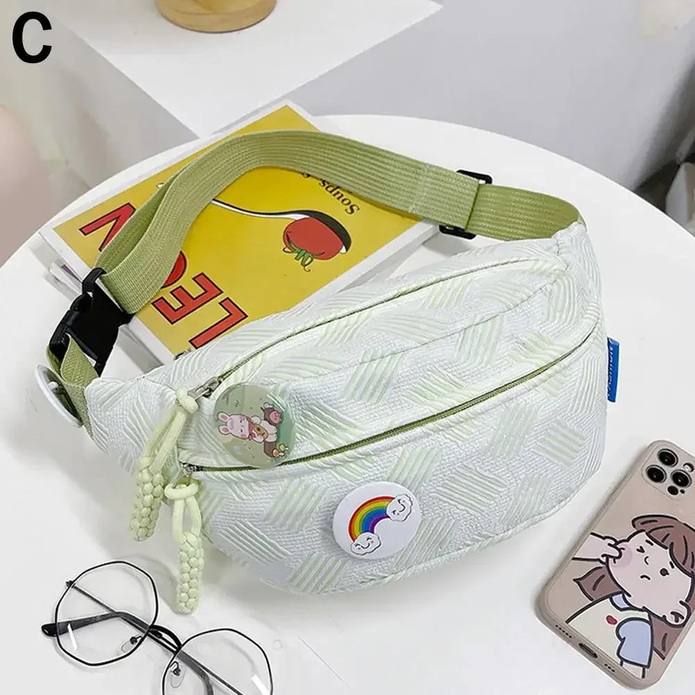 sac de poitrine de sport pour femmes, sac banane multi-poches décontracté, grand pendentif imprimé, capacité douce, sacs à dos à bandoulière, mini sac rando x3i0