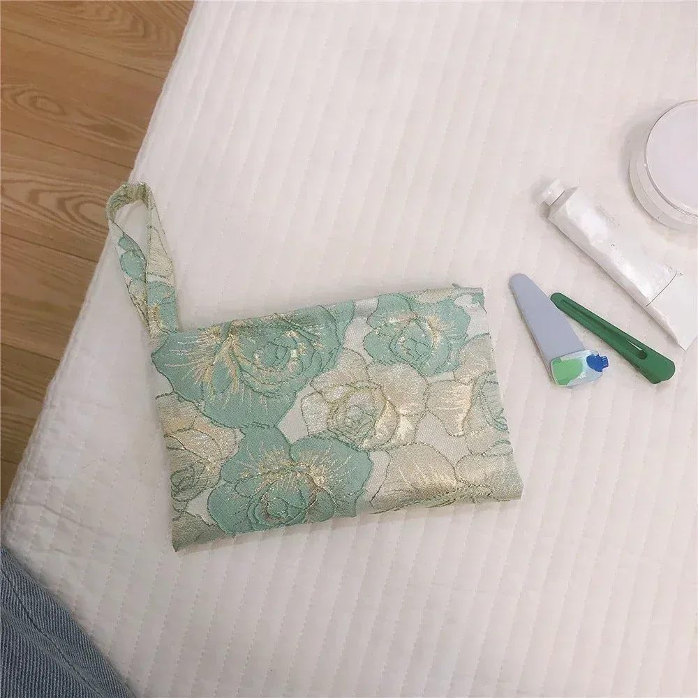 petit sac à cosmétiques coréen pour femmes, trousse de maquillage, trousse de maquillage de voyage, sac de rangement, pochette portable, sacs à main mignons, doux